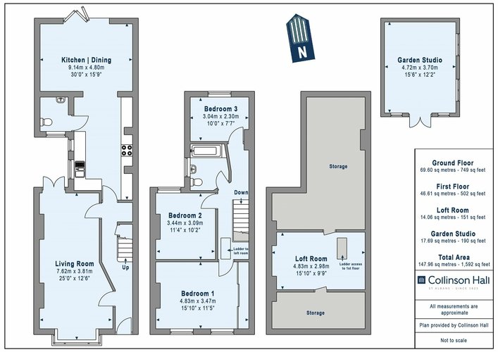 3 Bedroom House for sale in Camp Road, St. Albans, Hertfordshire, AL1