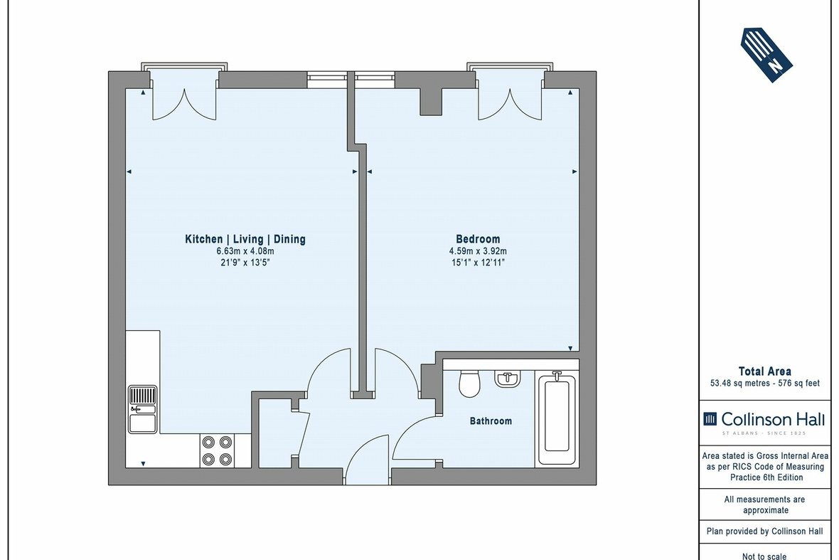 1 Bedroom Apartment New InstructionApartment New Instruction in Ziggurat House, 25 Grosevenor Road, St Albans - View 11 - Collinson Hall